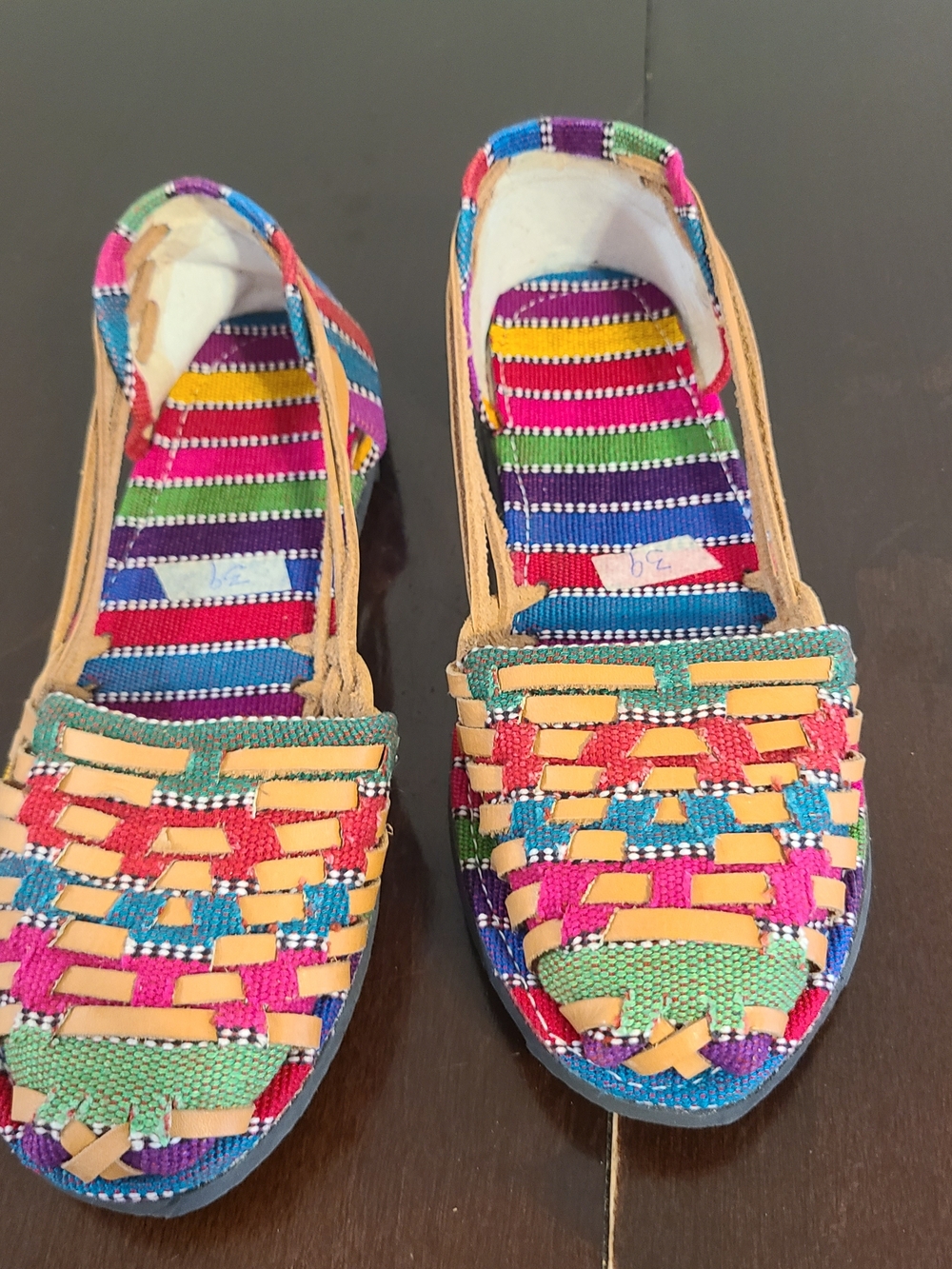 Mexican Handwoven Multicolor Women’s Huarache Flats